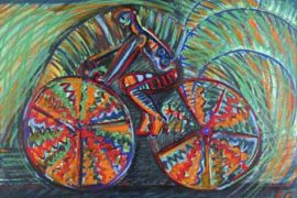 Rubens Gerchman Fast Bike no Coqueiral OST 70 x 100 cm, 2005