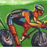 Rubens Gerchman O Ciclista (Verde) Ecológico OST 50 x 70 cm, 2004