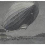 Regina Parra Zeppelin Hindenburg Óleo e cera sobre papel 30 x 40 cm, 2007