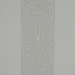 Rosana Ricalde, Labirinto, Desenho de labirinto feito com tiras do livro “As Mil e Uma Noites”, 115 x 55 cm, 2012.