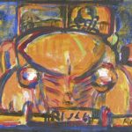 Carro Dourado Acrílica e óleo sobre tela 23 x 30 cm, 2004