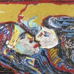 Romantic Couple Acrílica e óleo sobre tela 50 x 70 cm