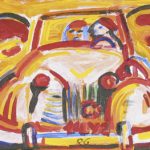 Yellow Car Acrílica e óleo sobre tela 23 x 30 cm, 2004.