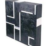 Eduardo Sued Quadrado Preto Acrílica sobre Madeira 30 x 29 x 5 cm