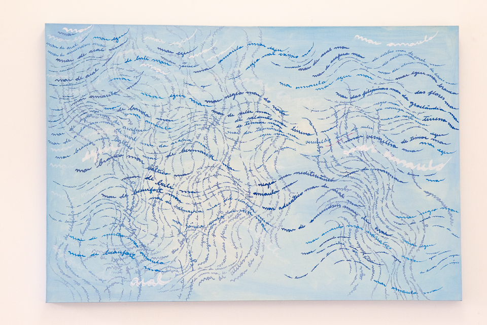 Série Mares, Desenho e pintura sobre tela, 100 x 150 cm, 2013.