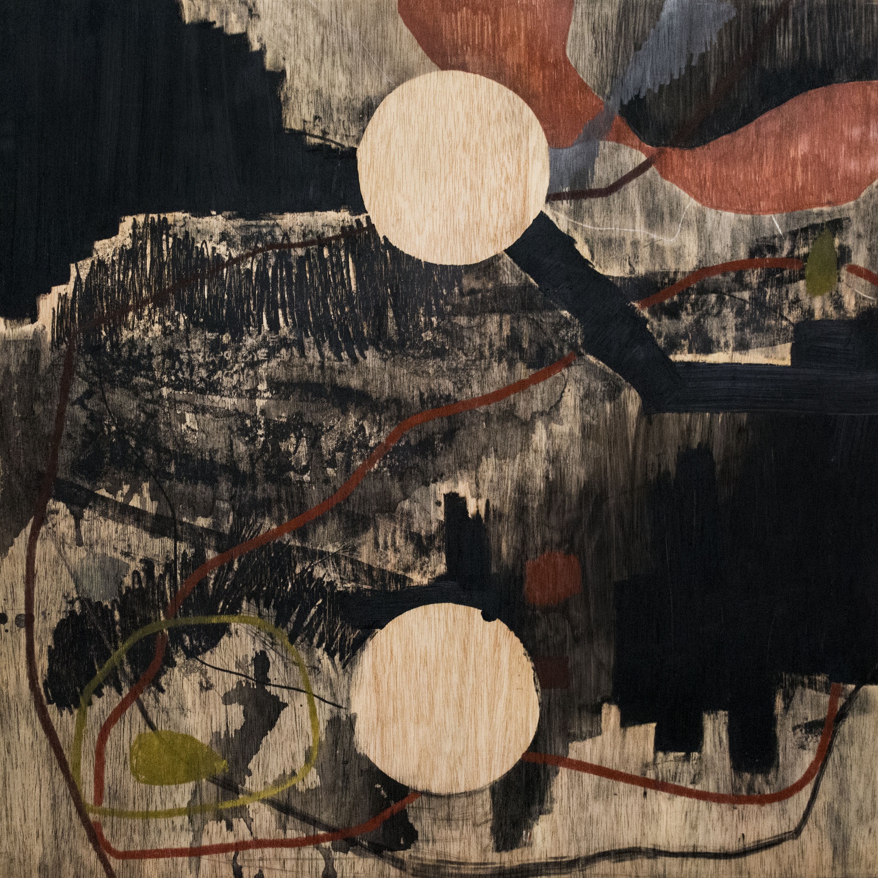 Juliana Gontijo, Vertigem, Pastel seco, pastel oleoso e tinta a óleo sobre madeira, 80 x 80 cm, 2019