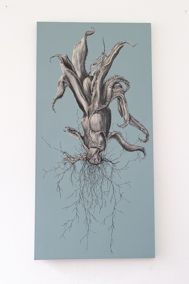 Vítor Mizael, Sem título, Acrilica sobre tela, 160 x 80 cm, 2018
