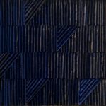 Marcos Coelho Benjamim Quadrado Azul Zinco pintado em Azul 27 x 27 cm.
