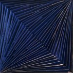 Marcos Coelho Benjamim Quadrado Azul Zinco pintado em Azul 27 x 27 cm.