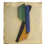 Arthur Piza, BP 5, Aquarela e colagem sobre papel tourchon, 8,5 x 7,3 cm