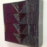Marcos Coelho Benjamim, Quadrado, zinco oxidado pintado em Bordo, 27 x 27 cm