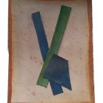Arthur Luiz Piza, Sorge 8, Aquarela e colagem, 16 x 12 cm