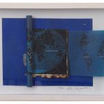 Anna Bella Geiger, Rolo Azul, Chumbo, Fotogravura em metal e serigrafia, 59 x 36 cm, 2015.