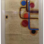 Júlio Villani, Estrutura de Entrada, Óleo sobre documentos Cartoriais, 58 x 42 cm