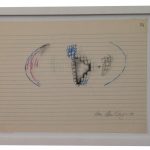 Anna Bella Geiger, Equação, Frottage, Grafite e lápis de cor sobre folha de caderno, 22 x 32 cm, 1978.