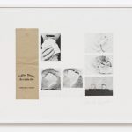 Anna Bella Geiger, O Pão nosso de cada dia, Saco de pão e série de 6 cartões postais, 74 x 79 cm, 1978