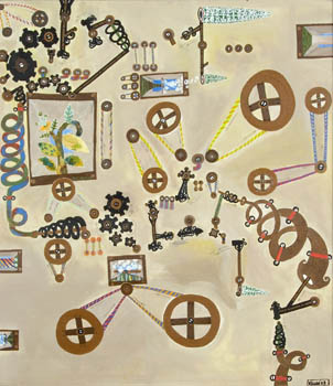 Rodrigo Godá, Série Invenções, Óleo e Têmpera sobre tela, 82 x 71 cm.
