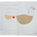 Júlio Villani, Baleia, Óleo sobre documentos cartoriais, 29,5 x 42,5 cm, 2016.
