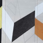 Júlio Villani, Tectônica, Acrílica, carvão e caulim sobre tela, 130 x 275 cm, 2016