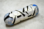 Felipe Barbosa, Pill Ball, Stretched soccer balls 8.66 in x 8.66 in x 27.56 in, 2007