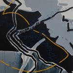 Juliana gontijo, America do sul, acrilica, pastel oleoso sobre tela, 115 x 150 cm, 2019