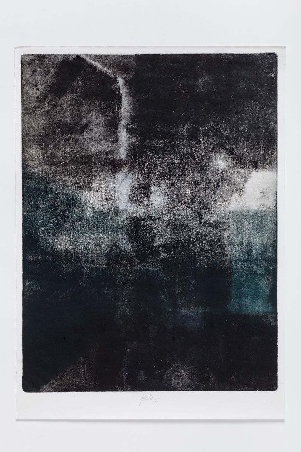Julia da Mota, Sem Título - série Fumo, Monotipia sobre papel Japonês MASA, 54 x 40 cm, 2016