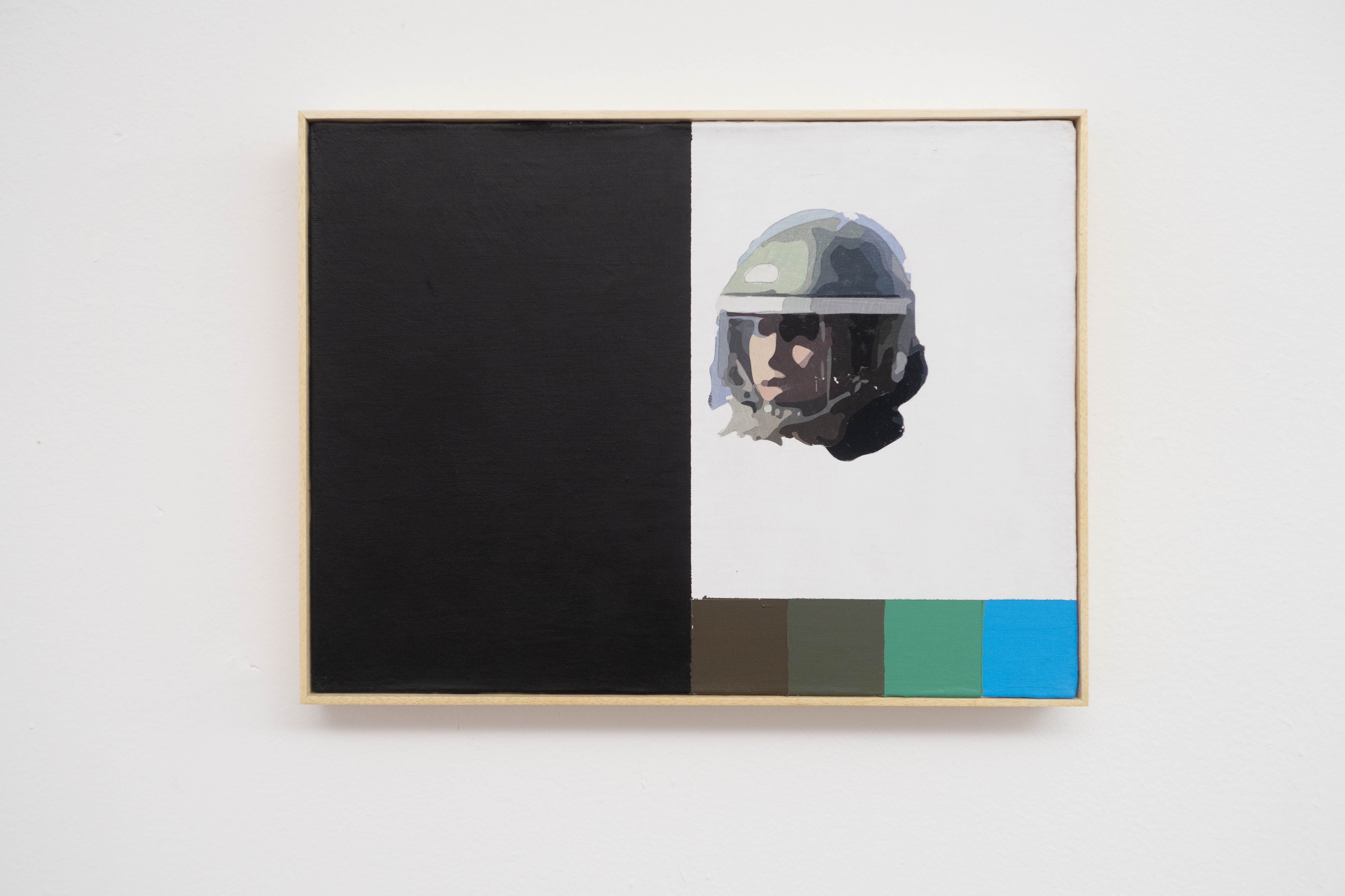 Diego Castro, [A]grid0419, Transferencia fotográfica, tinta acrílica sobre tela, 30 x 50 cm, 2019
