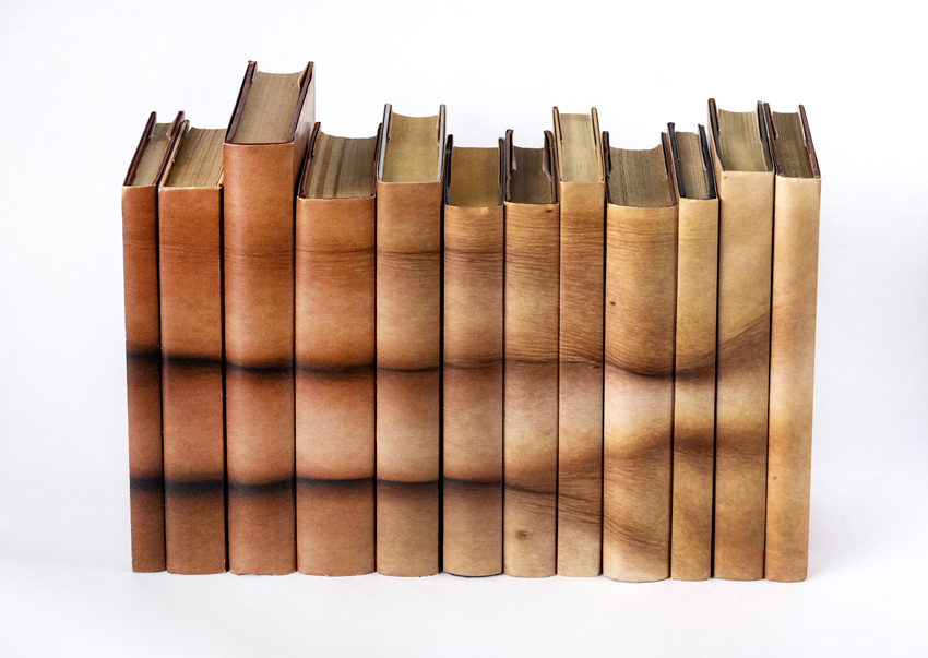 Christus Nóbrega, Enclopédia das Proibições I, Impressão UV sobre papel metalizado cobrindo livros, 35 x 24 x 17 cm, Tiragem 1/3, 2012