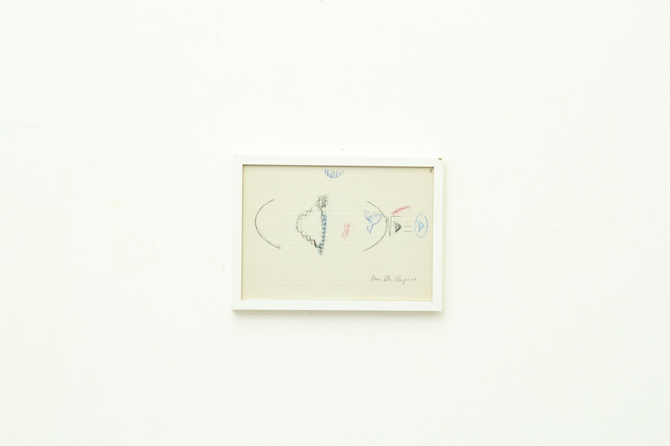 Anna Bella Geiger, Equações Variáveis, Frottage, Grafite e lápis de cor sobre folha de caderno, 23 x 33 cm, 1978