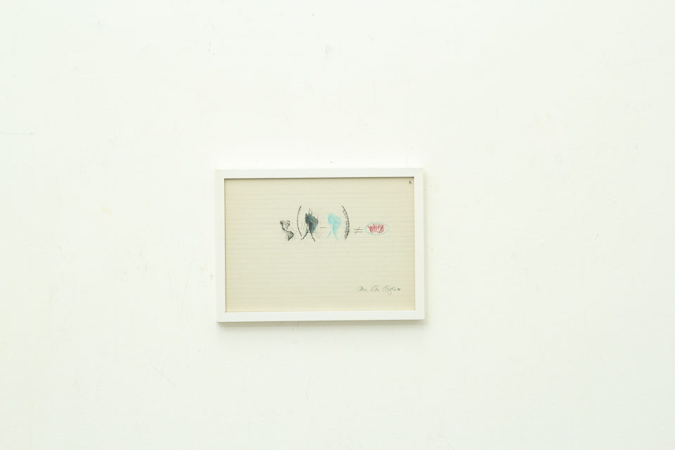 Anna Bella Geiger, Equações Variáveis, Frottage, Grafite e lápis de cor sobre folha de caderno, 23 x 33 cm, 1978